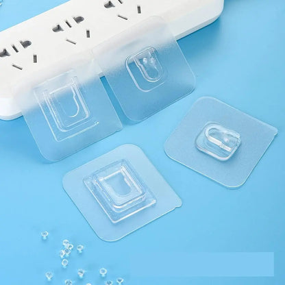 10/15 pairs Wall Hooks Hanger Double Sided Adhesive Suction Cup Sucker Kitchen Bathroom Wall Storage Holder Organizer