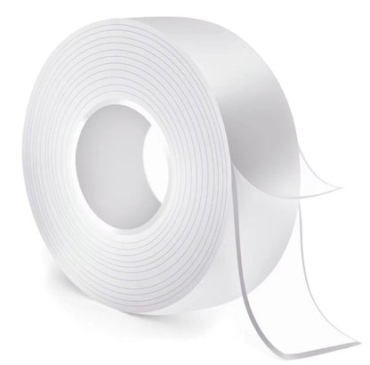 Ultra-strong Double Sided Adhesive Nano Tape Heavy Duty Transparent Reusable Tapes Heat Resistance for Bathroom Home Decoration Picture Hanging Picture Hanging 10.5FT Traceless Magic Tape