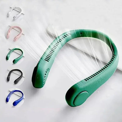 Portable Neck Fan, 3-speed Rechargeable Bladeless Neck Fan, Energy Saving Fan, Multifunctional Fan, Adjustable Neck Wearable Fan for Women & Men, Usb Portable Fan, Cooling Fan for Travel, Indoor, Outdoors & Sports, Wearable Cooling Fans, Usb Charging Fan