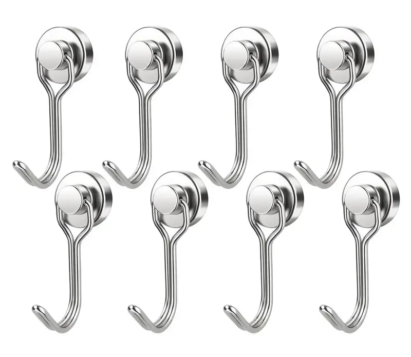 8/16 Pack Swivel Swing Magnetic Hooks 30LBS – Strong Neodymium Hooks for Cruise Cabins, Kitchen, Fridge & Other Magnetic Surfaces, Cruise Essentials 2026