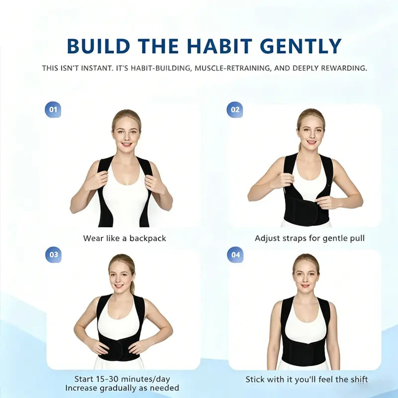 Corrective Hunchback Artifact Posture Strap for Adults Male & Female Open Shoulder Beauty Shapewear Womenswear