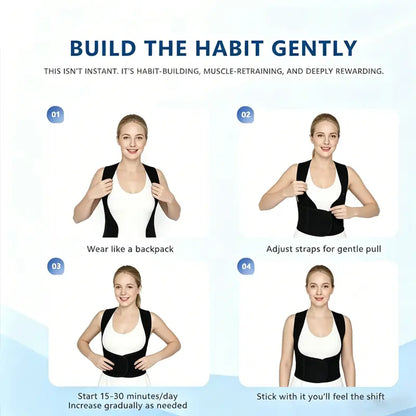 Corrective Hunchback Artifact Posture Strap for Adults Male & Female Open Shoulder Beauty Shapewear Womenswear