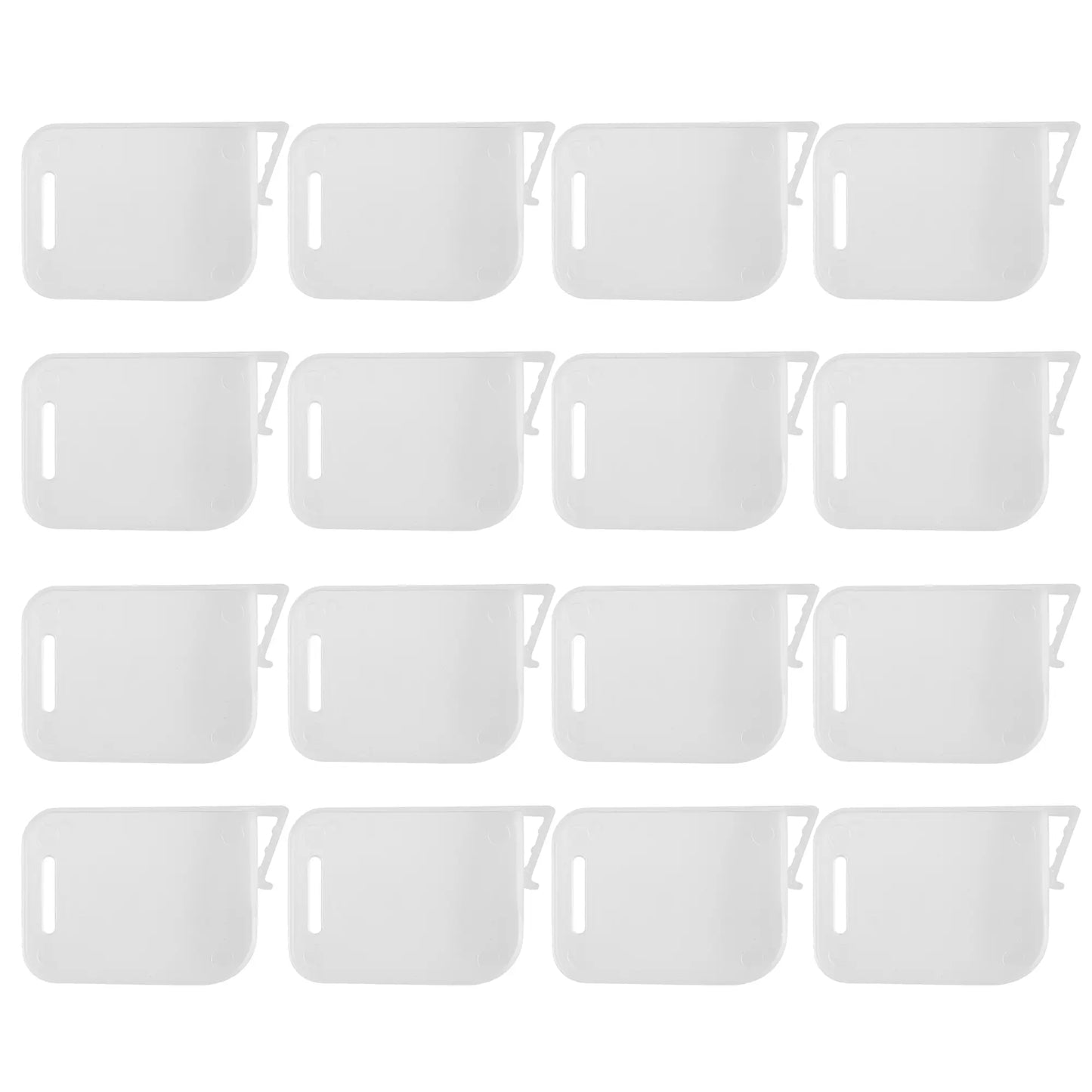 16-Count Durable Translucent Anti-Fall Adjustable Fridge Drawer Dividers, Clear Plastic Refrigerator Organizer Bins, Portable Storage Baskets for Bottles & Cans (16-Pcs Combination Set)