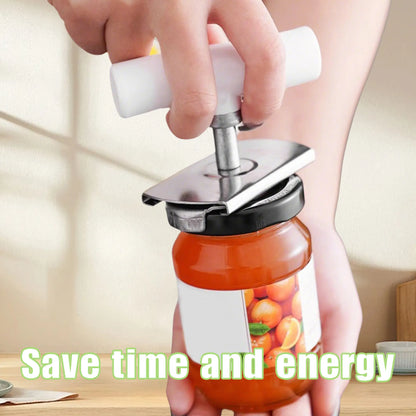 2 Count White Green Jar Opener Kit – Stainless Steel Lid Opener for Arthritic Hands Works on Small Medium Cans