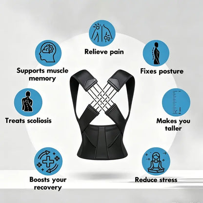 Corrective Hunchback Artifact Posture Strap for Adults Male & Female Open Shoulder Beauty Shapewear Womenswear