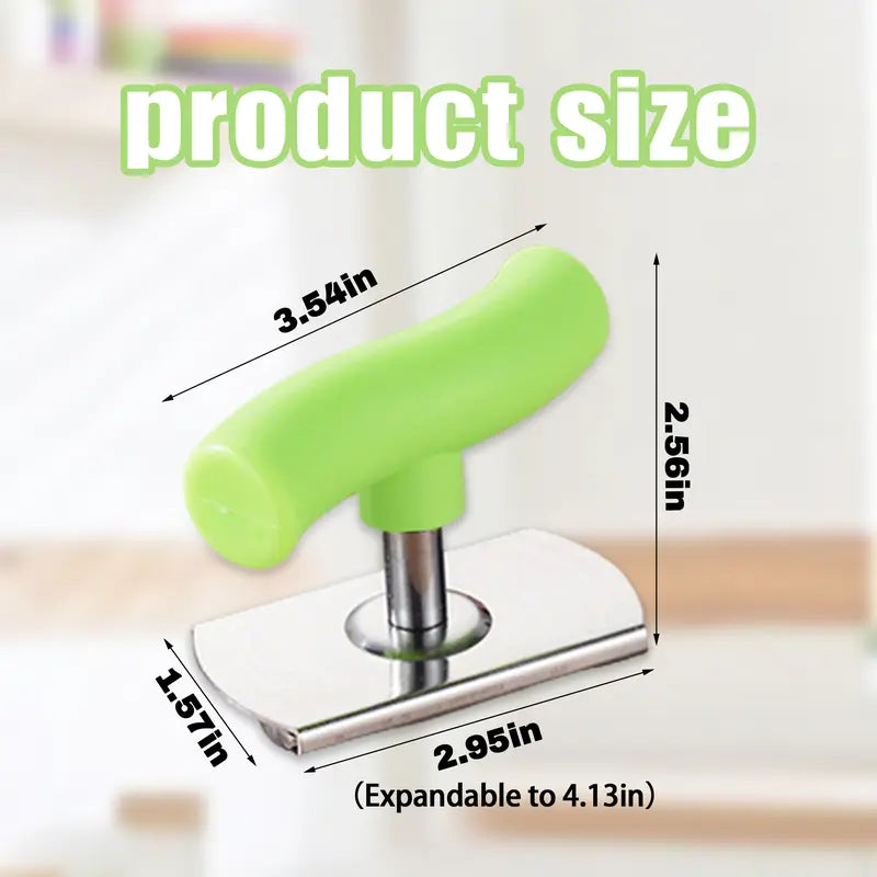 2 Count White Green Jar Opener Kit – Stainless Steel Lid Opener for Arthritic Hands Works on Small Medium Cans