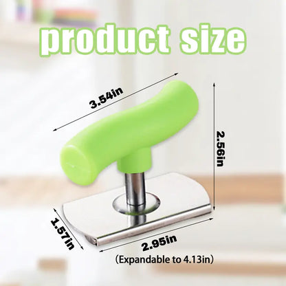 2 Count White Green Jar Opener Kit – Stainless Steel Lid Opener for Arthritic Hands Works on Small Medium Cans