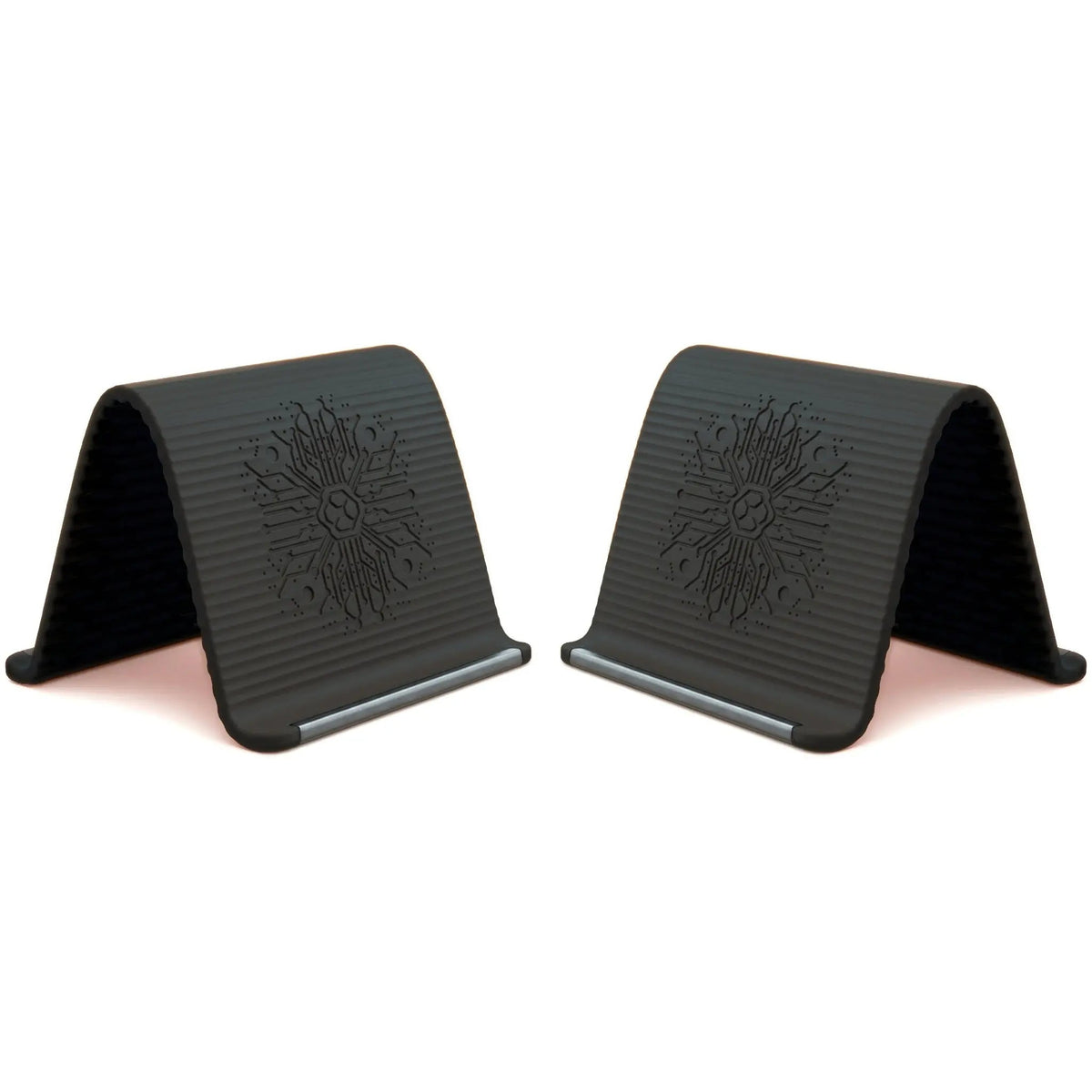 Soporte de teléfono de aluminio y silicona flexible, diseño plegable y enrollable, soporte de escritorio antideslizante universal ajustable para teléfono, tablet, portátil, soporte ergonómico portátil para el hogar, la oficina y viajes-YY