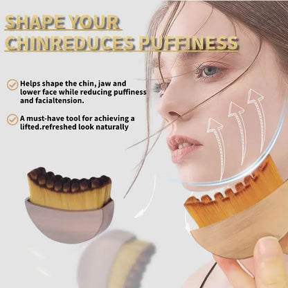 Summervibes Face Lymphatic Contour Brush for Jawline & Chin Sculpting Dry Brushing Massager for Lymphatic Drainage & Facial Fatigue Relief Ergonomically Designed to Fit The Skin Precisely 1PCS Beauty Roller Daily