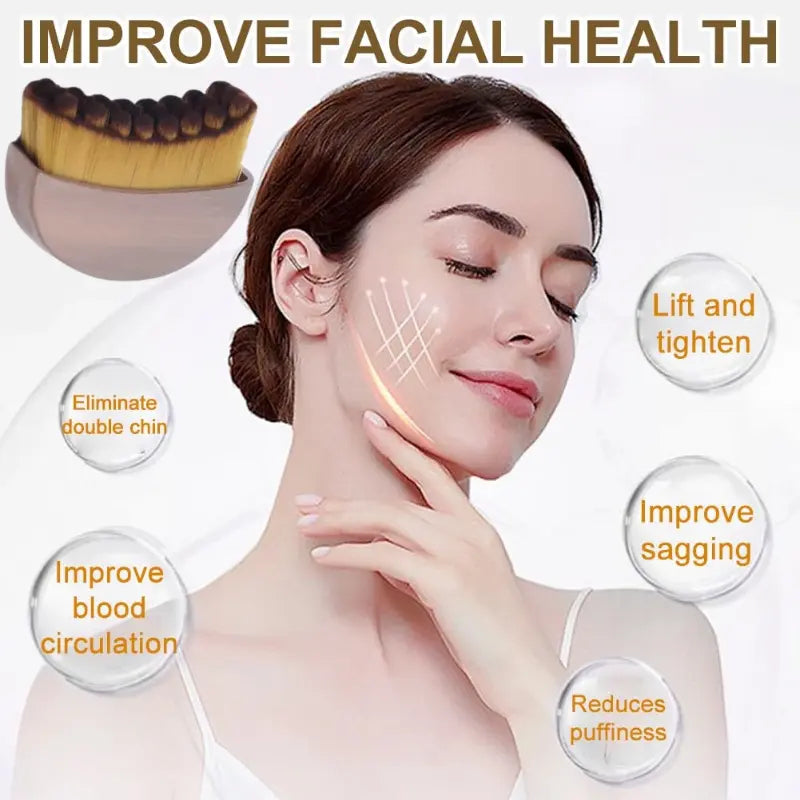 Summervibes Face Lymphatic Contour Brush for Jawline & Chin Sculpting Dry Brushing Massager for Lymphatic Drainage & Facial Fatigue Relief Ergonomically Designed to Fit The Skin Precisely 1PCS Beauty Roller Daily