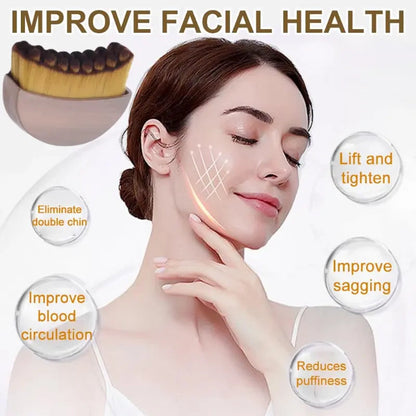Summervibes Face Lymphatic Contour Brush for Jawline & Chin Sculpting Dry Brushing Massager for Lymphatic Drainage & Facial Fatigue Relief Ergonomically Designed to Fit The Skin Precisely 1PCS Beauty Roller Daily