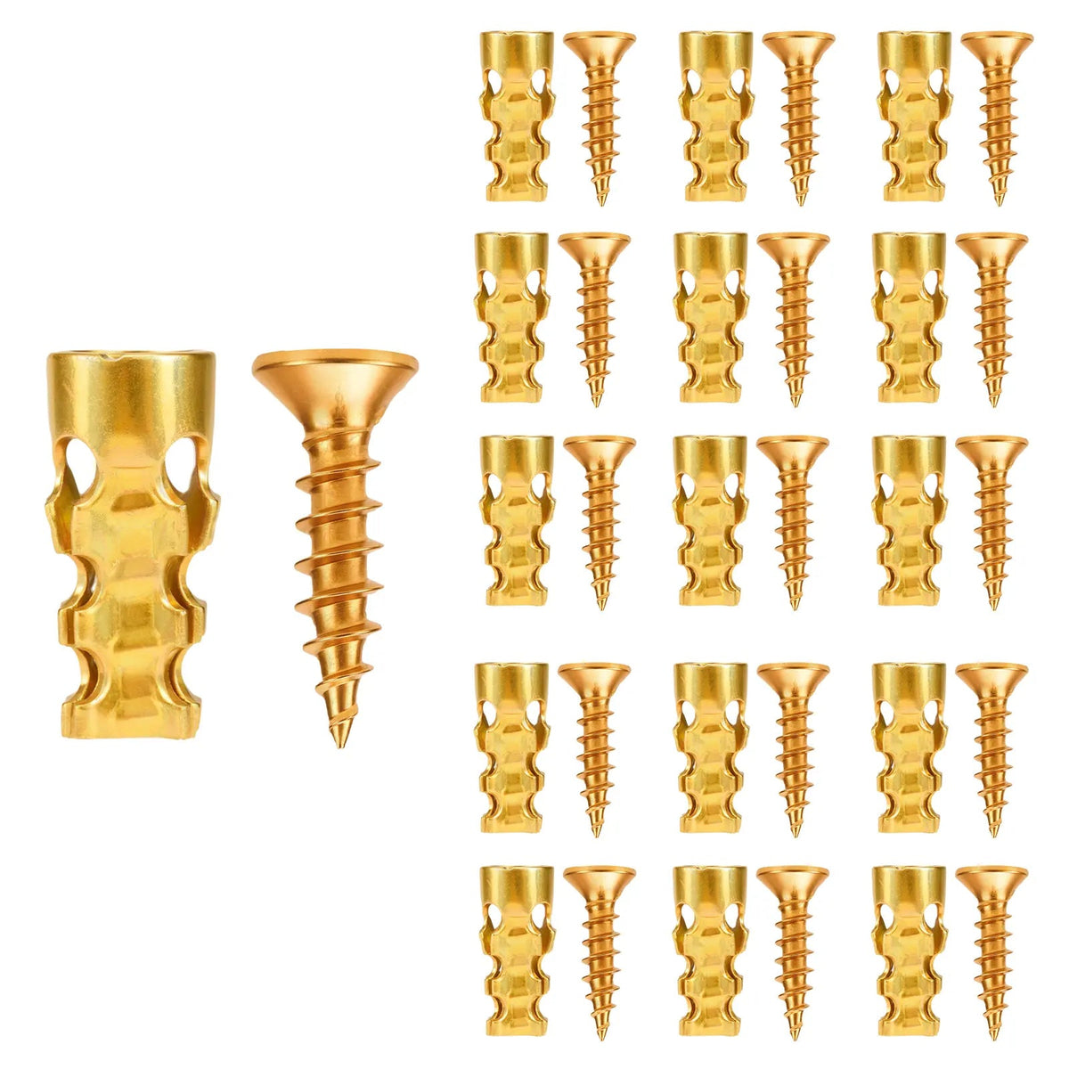 6*14mm Door Hinge Thread Repair Screws, 30Pack/60Pack Short Expansion Wall Anchors, Stripped Thread Repair Fixer for Cabinet, Tile, Stone and Partition Hinge Mounting fathersdaygift